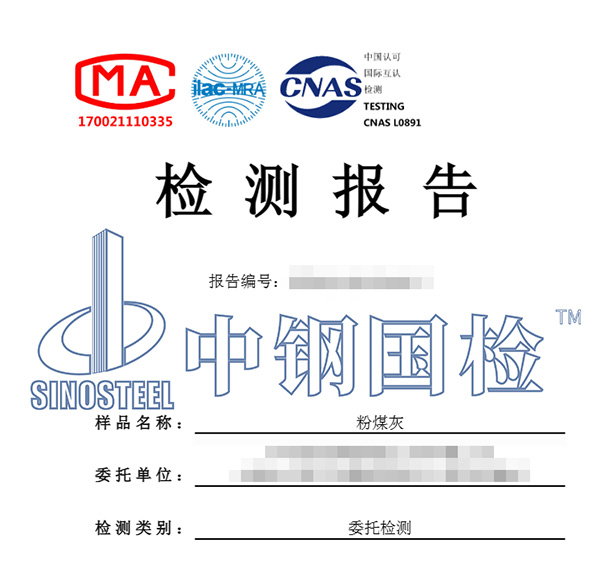 粉煤灰检测报告