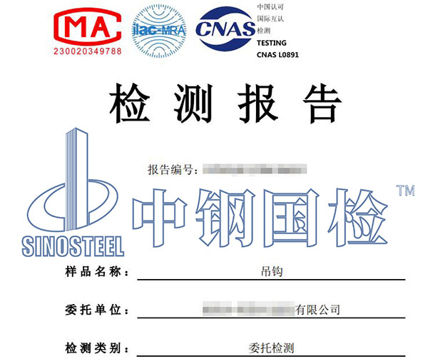 吊钩探伤检测报告